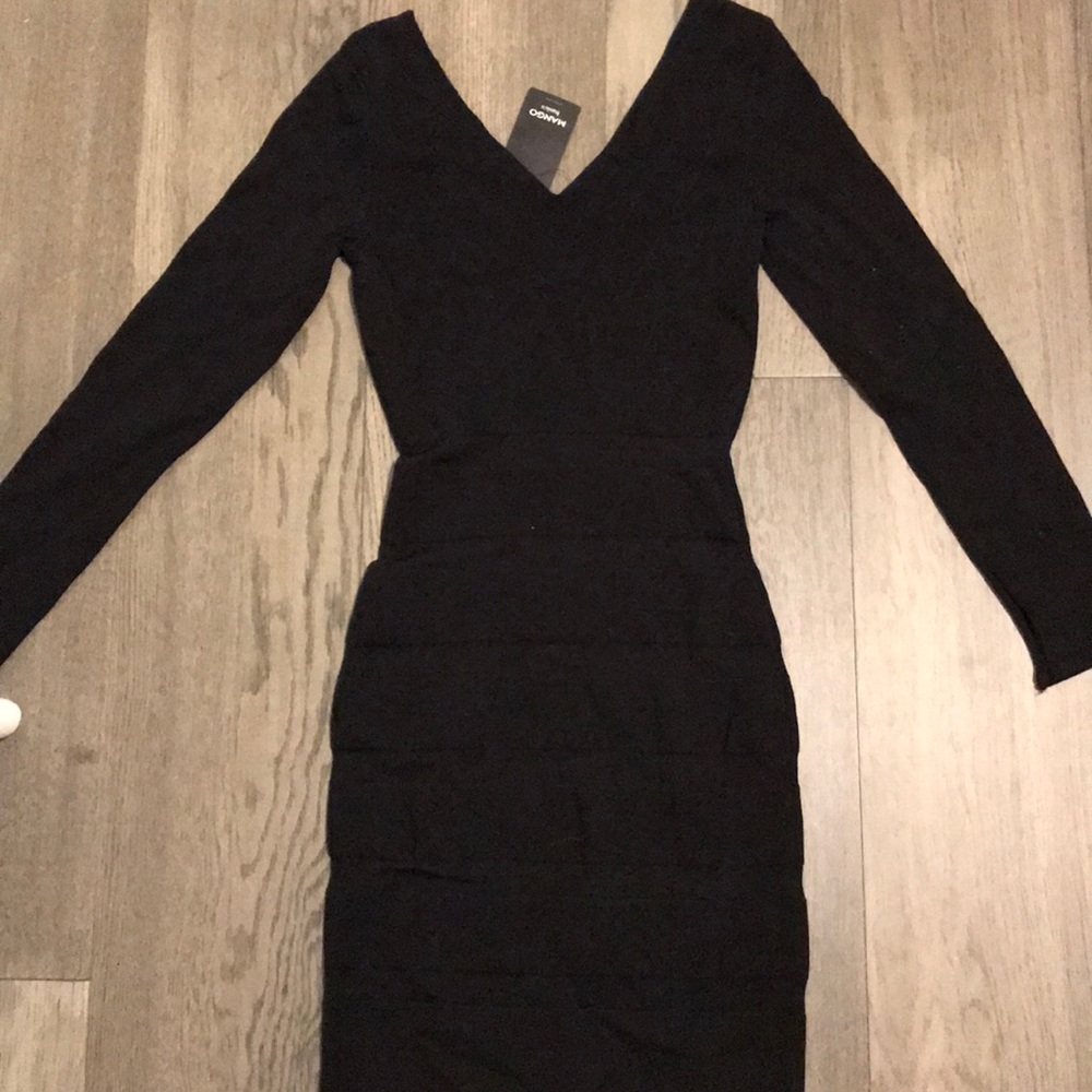 Long sleeve black dress